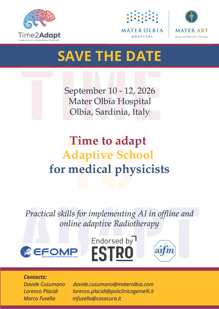 Time To Adapt - Adaptive school for medical physicists